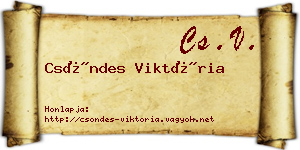 Csöndes Viktória névjegykártya