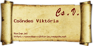 Csöndes Viktória névjegykártya