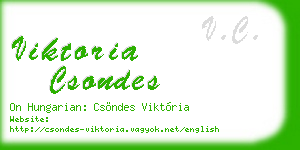 viktoria csondes business card